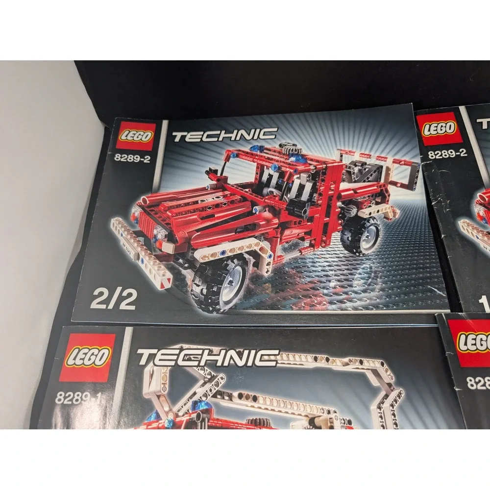 Lego Technic 8289 Fire Truck Instruction Manuals Booklets 1-3 & 1-2 Set‎